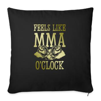 Mma Arts académiques mixtes - Coussin et housse de 45 x 45 cm - noir - Devant