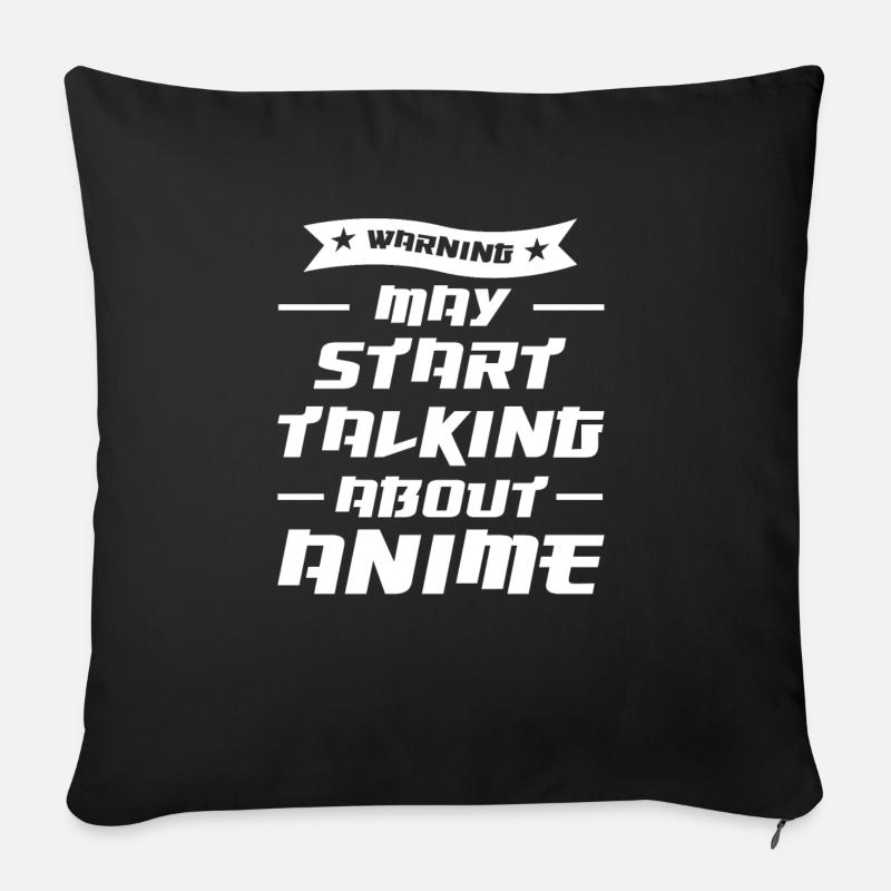 Anime merch Anime Anime Merchandise Geschenk - Sofakissen mit Füllung 45 x 45 cm - Schwarz
