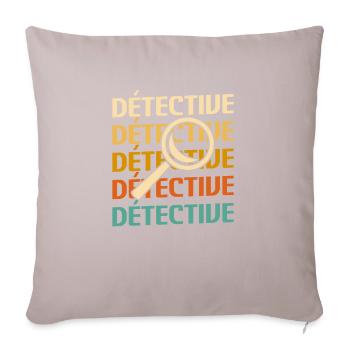 Retro Détective Enquêteur - Coussin et housse de 45 x 45 cm - taupe clair - Devant