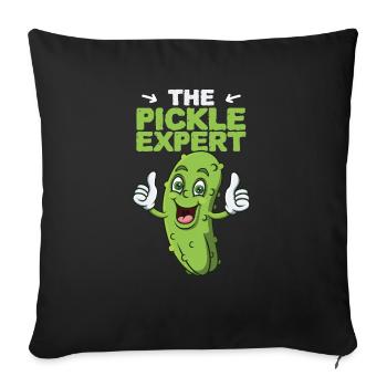 The Pickle Expert - Sofa pillow with filling 45cm x 45cm - black - Front