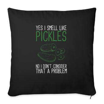 Oui je sens le cornichon non je ne considère pas ça - Coussin et housse de 45 x 45 cm - noir - Devant