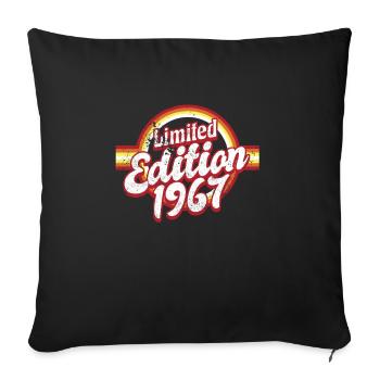 Limited Edition 1967 Vintage - Sofa pillow with filling 45cm x 45cm - black - Front