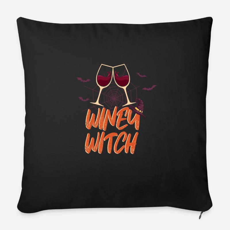 Winey Witch - Sofakissen mit Füllung 45 x 45 cm - Schwarz