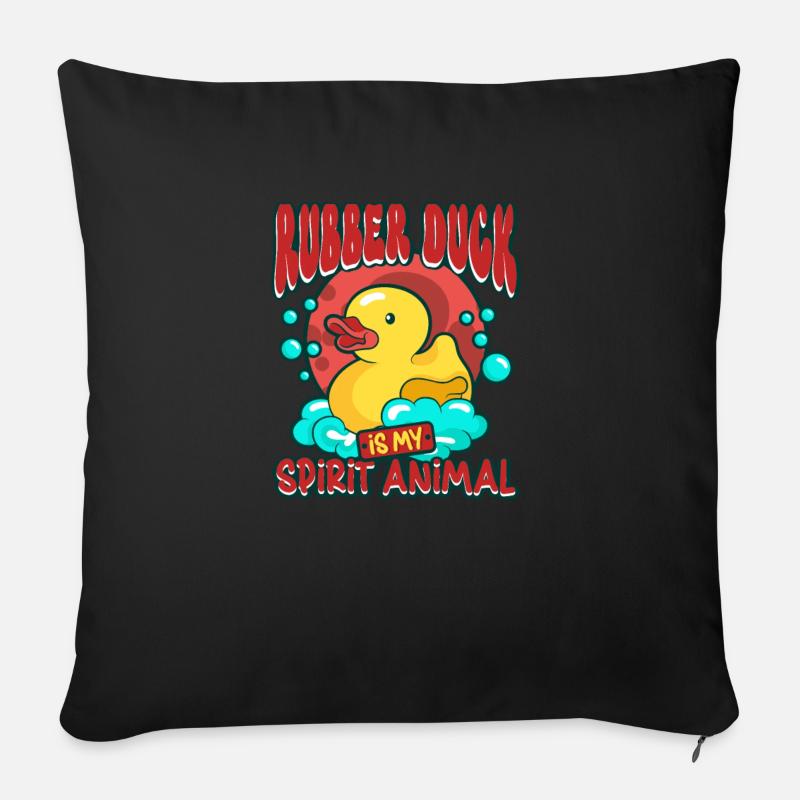 Rubber Duck Ducks Bird Hunt Duck lover Gift Idea - Sofakissen mit Füllung 45 x 45 cm - Schwarz