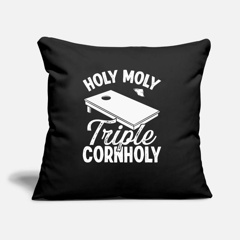 Cornhole Player Holy Moly Triple Cornholy Tosser Coussin et housse de 45 x 45 cm