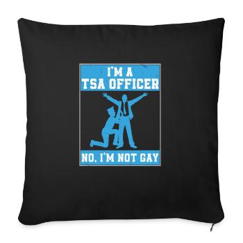 Funny Airport Transportation Screening Humor For - Sofa pillow with filling 45cm x 45cm - black - Front