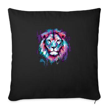 Léo Art Peinture - Coussin et housse de 45 x 45 cm - noir - Devant