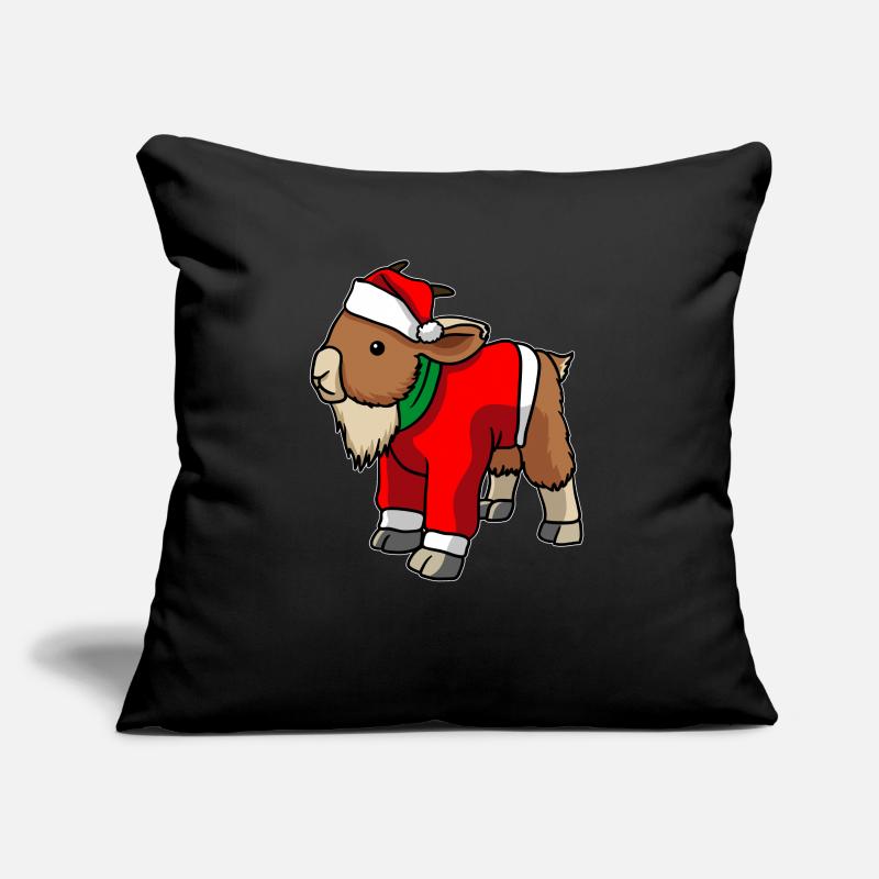 Chèvre avec pull de Noël Coussin et housse de 45 x 45 cm