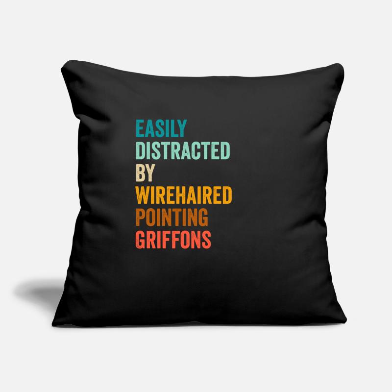Easily Distracted By Wirehaired Pointing Griffons Sofa pillow with filling 45cm x 45cm