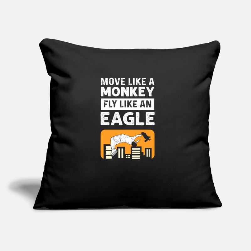 Move like a monkey. Fly like an eagle. Sofa pillow with filling 45cm x 45cm