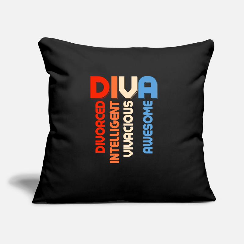 DIVA - Divoced Intelligent Vivacious Awesome Ex-Wi Sofakissen mit Füllung 45 x 45 cm