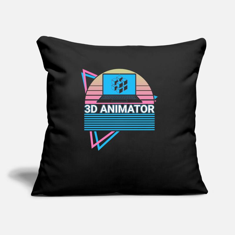 3D-Animateur Rétro Coussin et housse de 45 x 45 cm