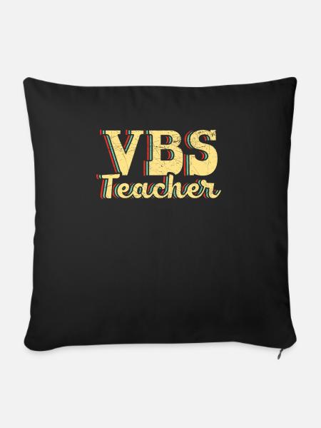 VBS Lehrer Ferienbibelschule Christian - Sofakissen mit Füllung 45 x 45 cm - Schwarz