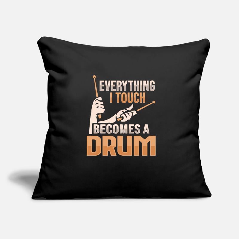 Conception de percussions de batterie Coussin et housse de 45 x 45 cm