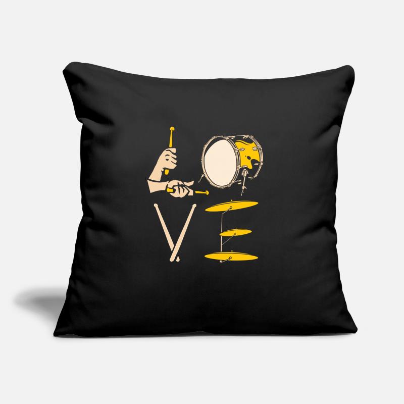 Drum Set Percussion Design Sofakissen mit Füllung 45 x 45 cm
