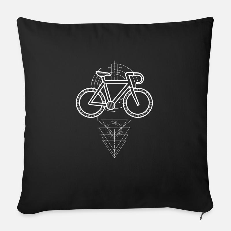 Fahrrad Polygon - Sofakissen mit Füllung 45 x 45 cm - Schwarz