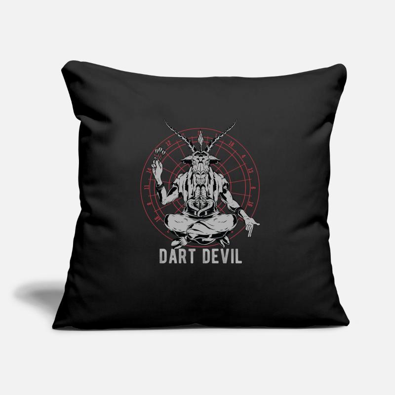 Dart player dart devil darts funny darts Sofa pillow with filling 45cm x 45cm