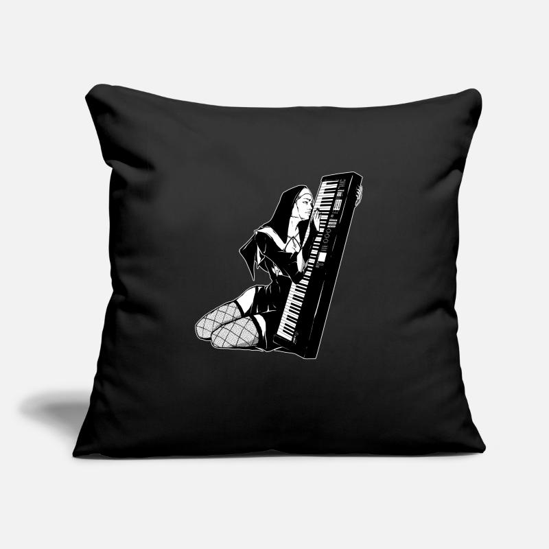 Synth Techno Musik Funny Synthesizer Sofakissen mit Füllung 45 x 45 cm