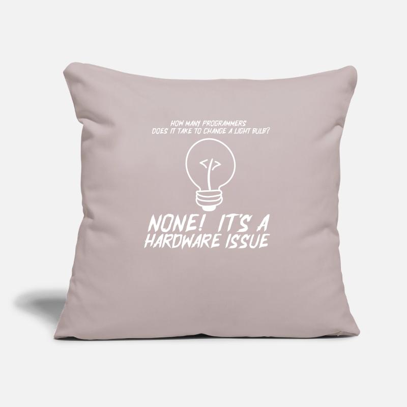 Funny Programmers Light Bulb Hardware Statement Sofa pillow with filling 45cm x 45cm