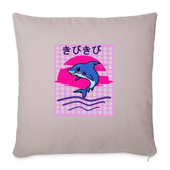 Snappy in Japanese - Sofa pillow with filling 45cm x 45cm - light taupe - Front