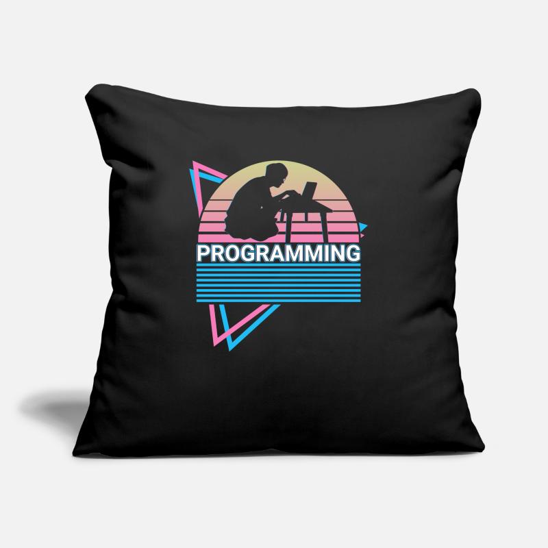 Programming Programmer Retro Sofa pillow with filling 45cm x 45cm