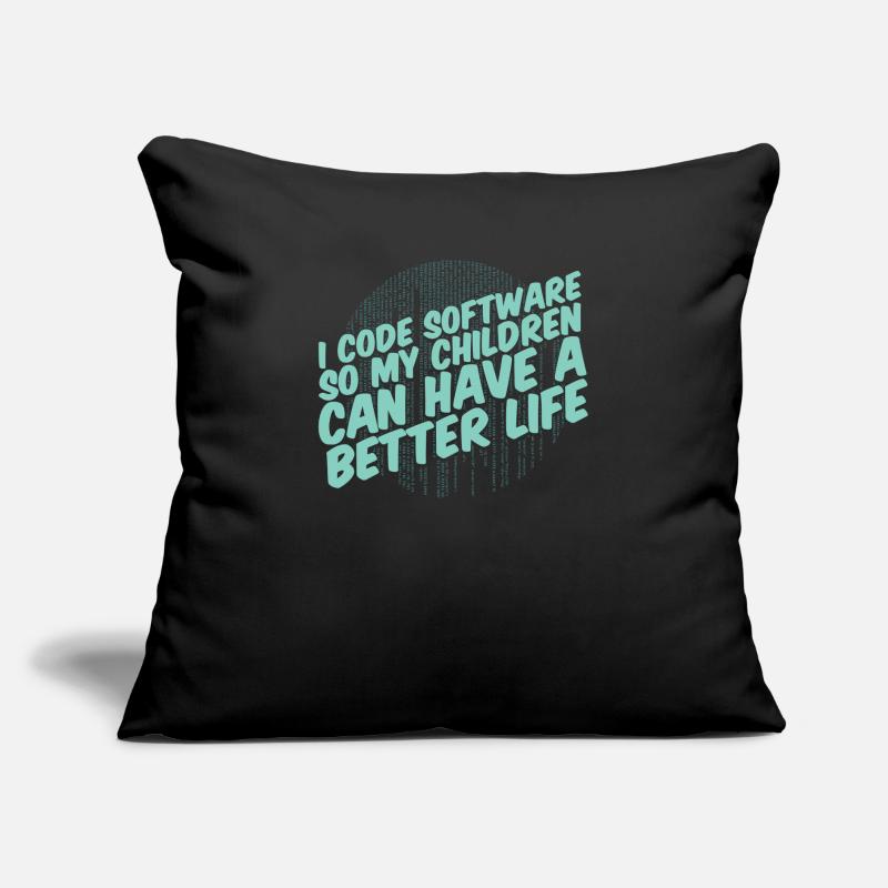 Développeur Coder Programmeur Parent Coussin et housse de 45 x 45 cm