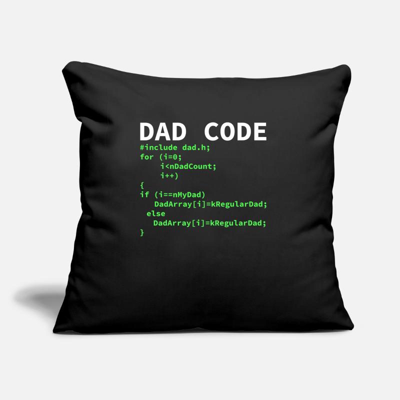 Développeur Coder Programmeur Papa Coussin et housse de 45 x 45 cm
