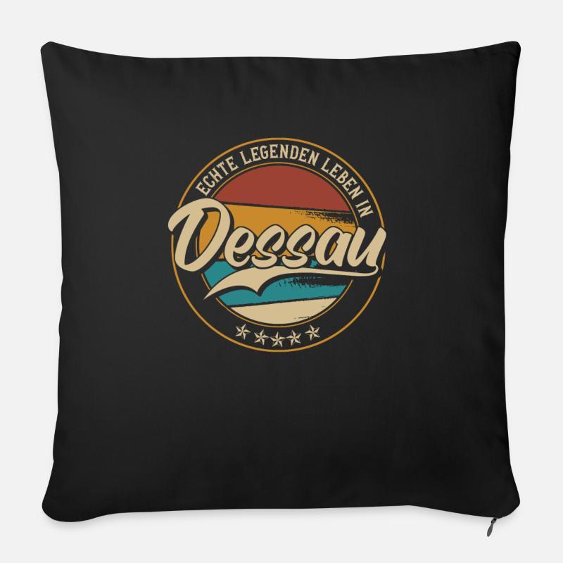 Dessau Echte Legenden leben in Dessauer - Sofakissen mit Füllung 45 x 45 cm - Schwarz