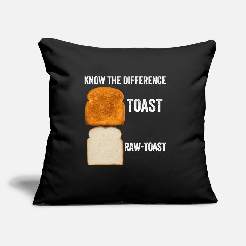 Know The Difference Toast Toast Breakfast lover Sofa pillow with filling 45cm x 45cm