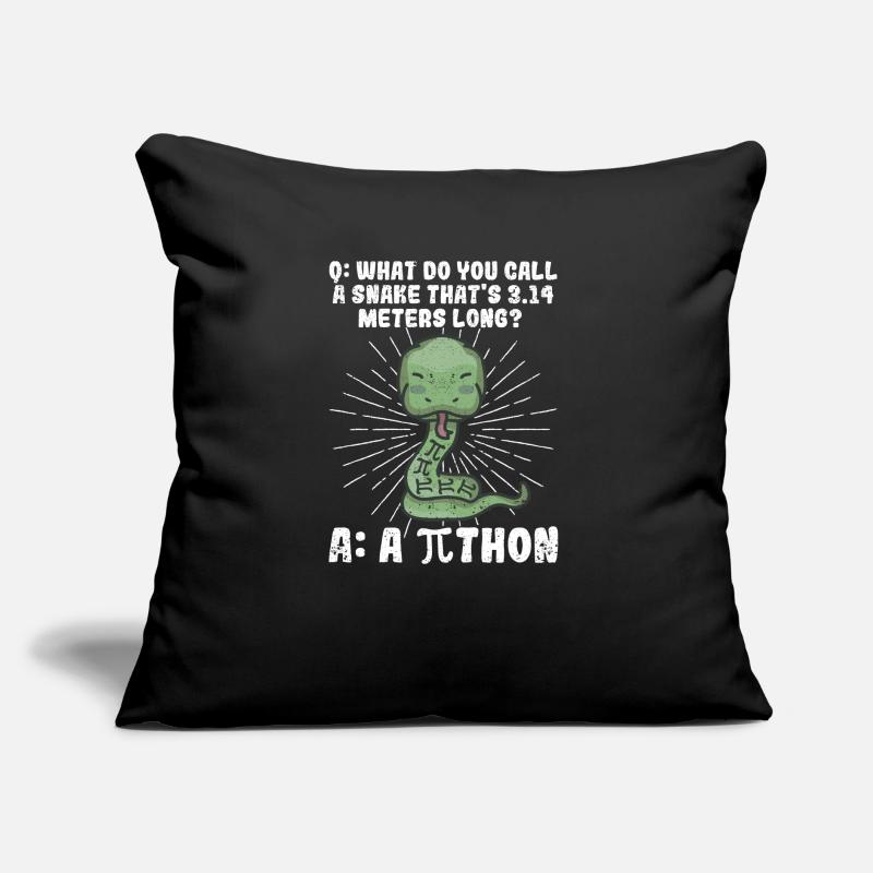Python Snake Pithon Pi Tag Symbol Drôle de math Coussin et housse de 45 x 45 cm