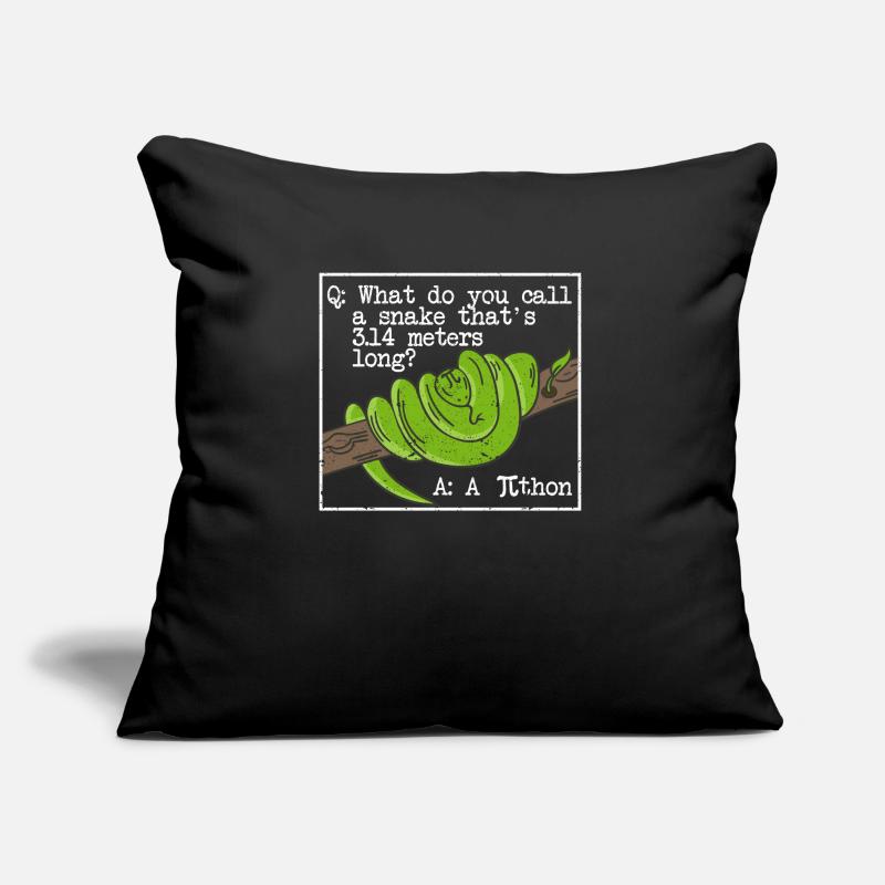 Python Schlange Pithon Pi Tag Symbol lustig Mathe Sofakissen mit Füllung 45 x 45 cm
