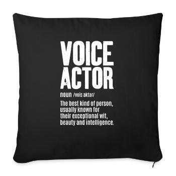 Définition de l’acteur de doublage - Coussin et housse de 45 x 45 cm - noir - Devant