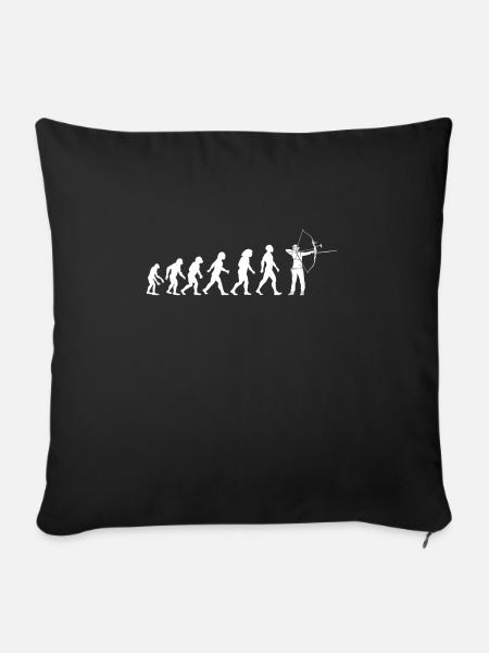 Bogenschießen Bogenschütze Langbogen Evolution - Sofakissen mit Füllung 45 x 45 cm - Schwarz