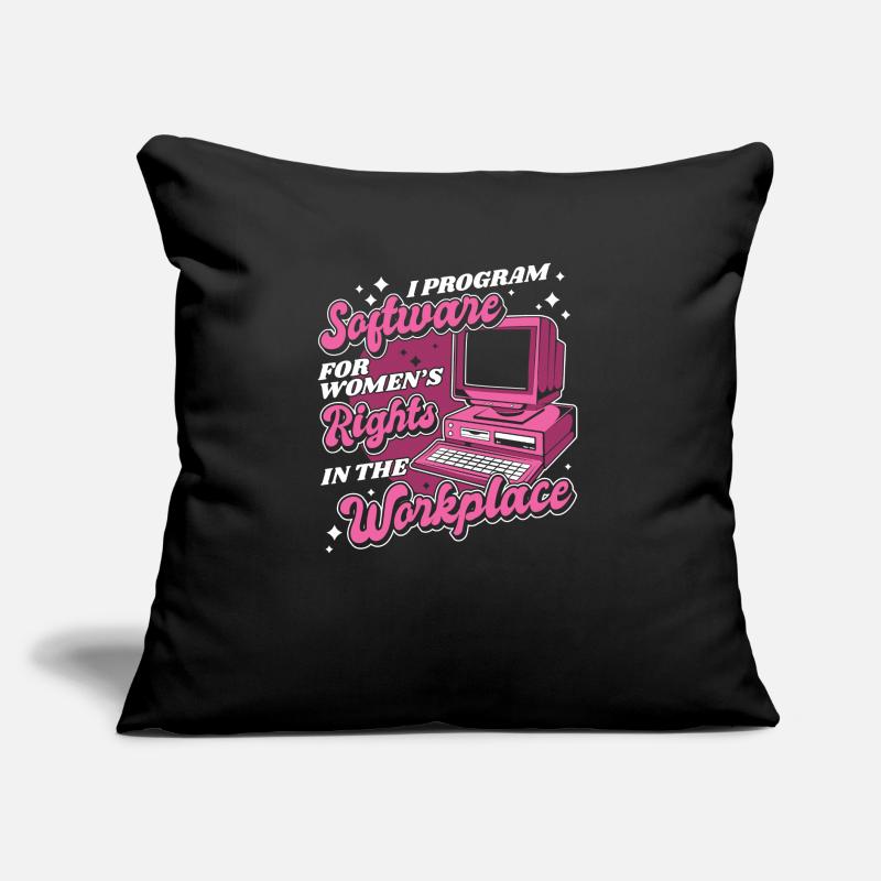 Developer Coder Programmer Workstation Coussin et housse de 45 x 45 cm
