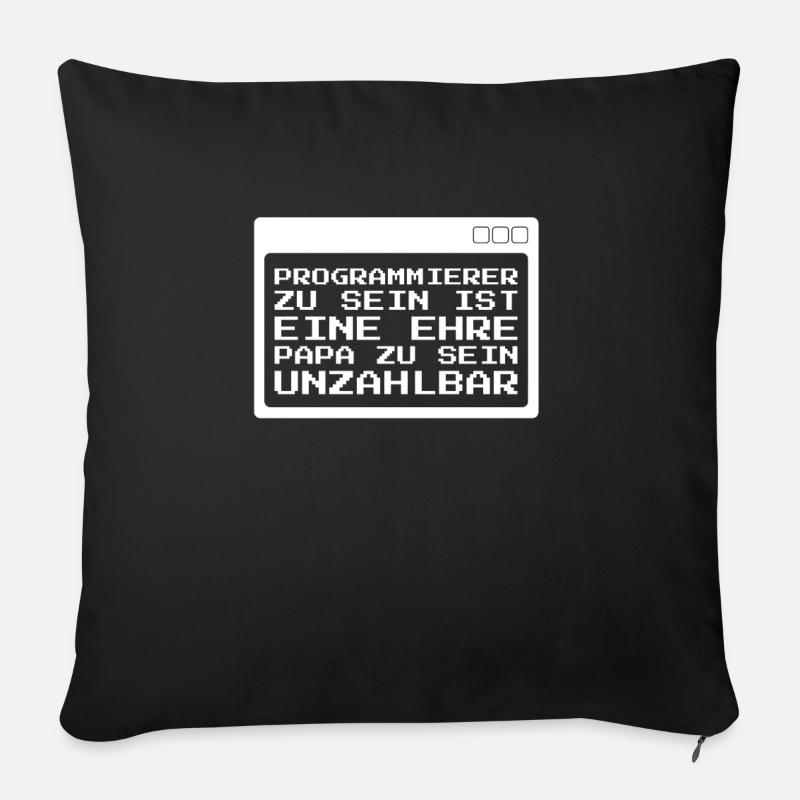 Entwickler Coder Programmierer - Sofakissen mit Füllung 45 x 45 cm - Schwarz
