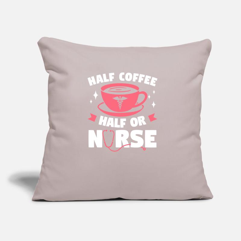 Halber Kaffee Halb ODER Krankenschwester OP-Krankenschwestern RN Sofakissen mit Füllung 45 x 45 cm