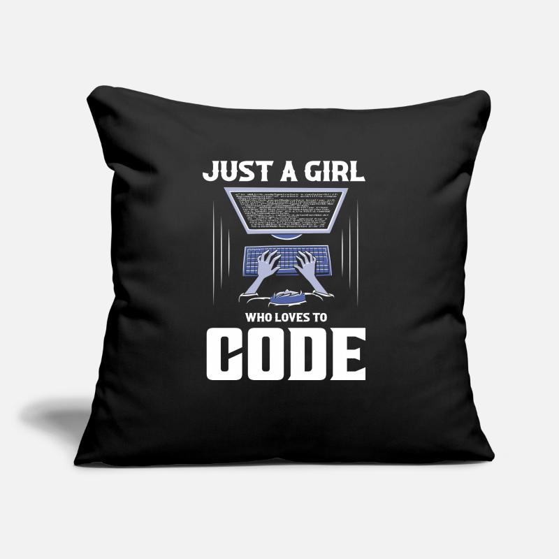 Just A Girl Who Loves To Code Software Coding Sofakissen mit Füllung 45 x 45 cm