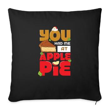 Apple pie - Sofa pillow with filling 45cm x 45cm - black - Front