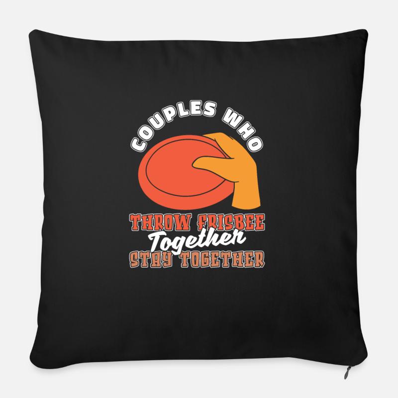 Frisbee par - Sofapute med fylling 45 x 45 cm - svart