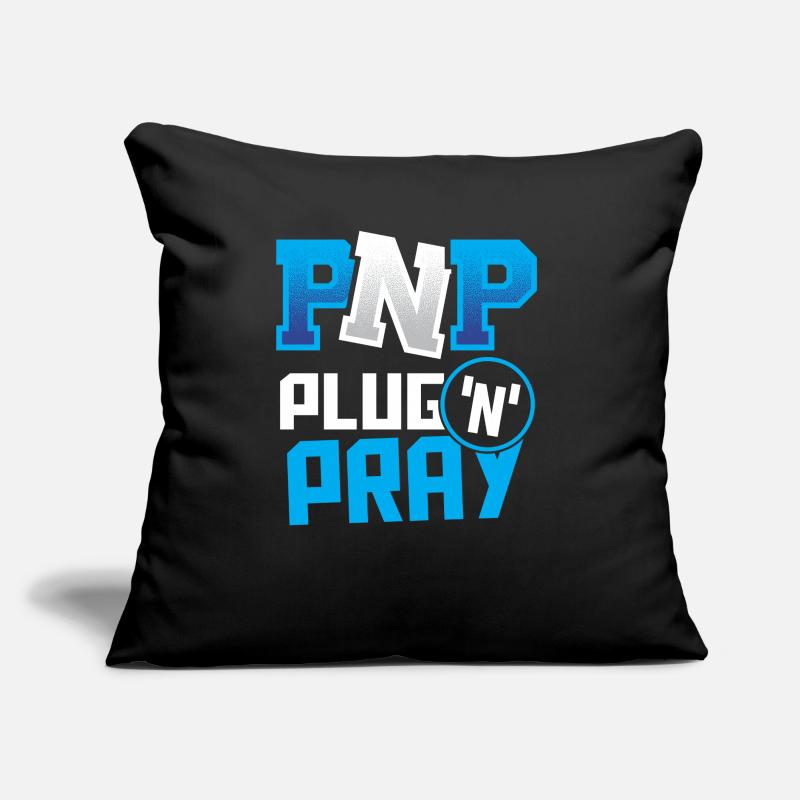 PnP = Plug'n'Pray Programming Programmer Coding Sofakissen mit Füllung 45 x 45 cm