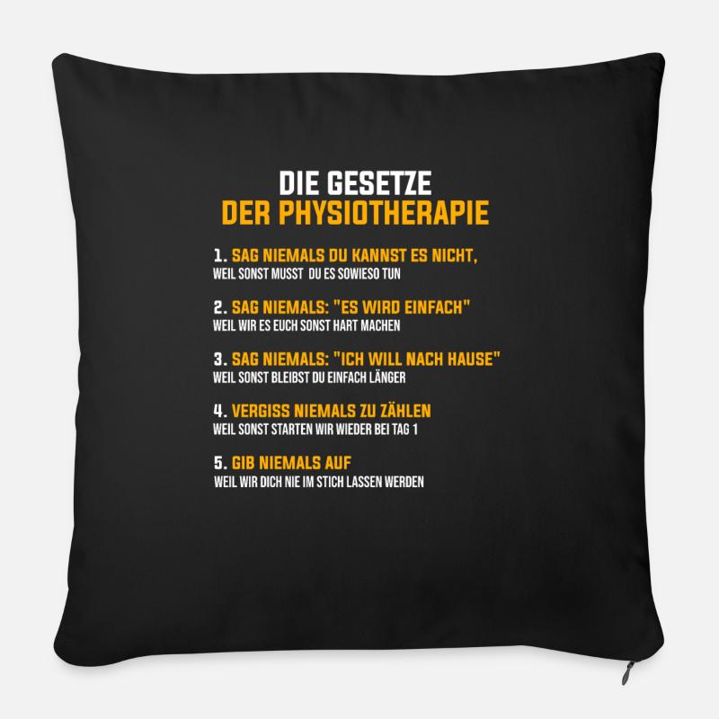 Physiotherapie Beruf Physiotherapeut Geschenk - Sofakissen mit Füllung 45 x 45 cm - Schwarz