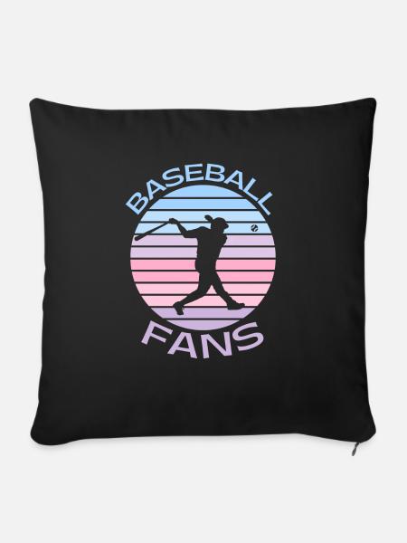 Baseball-Fans - Sofakissen mit Füllung 45 x 45 cm - Schwarz