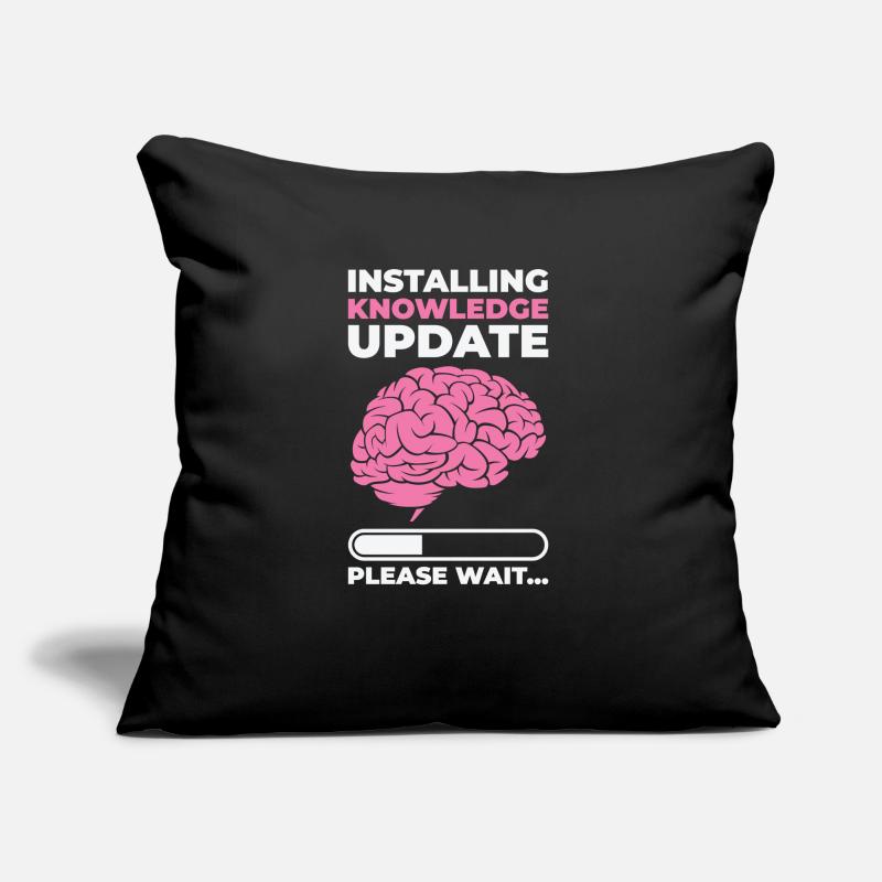 Installing Knowledge Update Student Brain Loading Sofa pillow with filling 45cm x 45cm