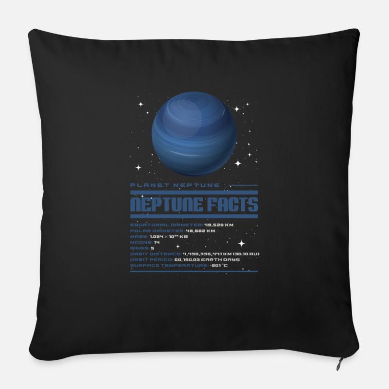 Neptun - Sofakissen mit Füllung 45 x 45 cm - Schwarz