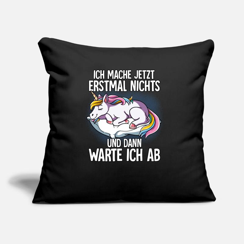 Langschläfer Einhorn Müde Schlaf Sofakissen mit Füllung 45 x 45 cm