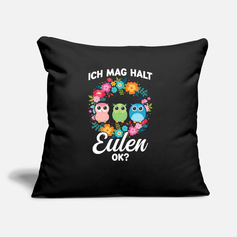 Eule Vogel Eulen Geschenk Sofakissen mit Füllung 45 x 45 cm