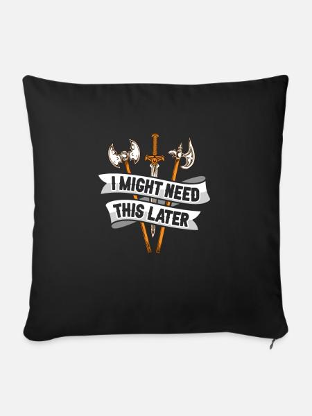 Larp Rpg Rollenspiel Design Larper - Sofakissen mit Füllung 45 x 45 cm - Schwarz