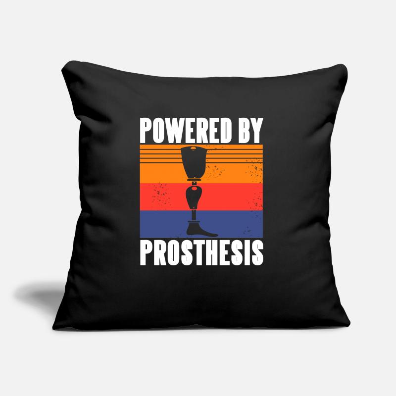 Powered By Prosthesis Retro Prosthetic Leg Designs Sofa pillow with filling 45cm x 45cm