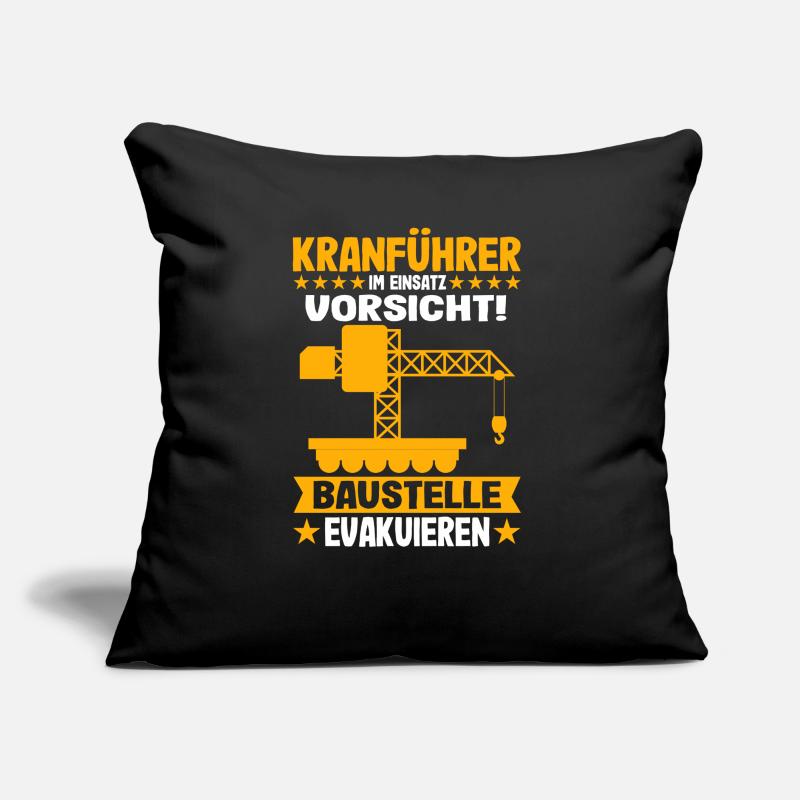 Kranführer Im Einsatz Kranfahrer Baustelle Sofakissen mit Füllung 45 x 45 cm