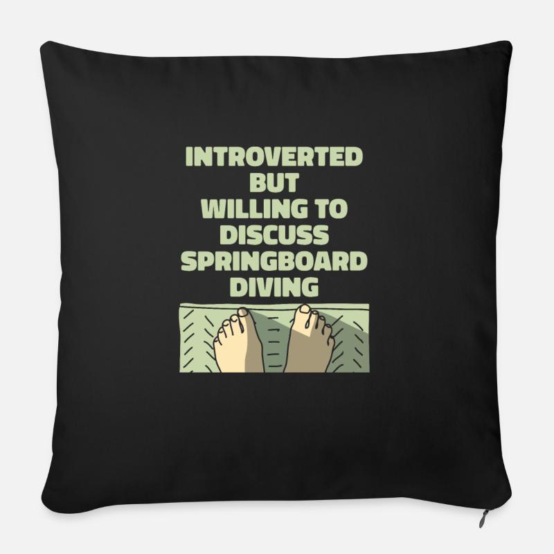 Turmspringen Turmspringer Introvertierte - Sofakissen mit Füllung 45 x 45 cm - Schwarz